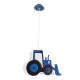 GloboStar® TRACTOR 61580 Μοντέρνο Παιδικό Κρεμαστό Φωτιστικό Οροφής Μονόφωτο 1 x E27 Μπλε PVC Φιγούρα Τρακτέρ-Φαγάνα Μ40 x Π15.5 x Υ26.5cm