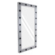 GloboStar® MAKEUP MIRROR-160x80-6 Μοντέρνος Καθρέπτης Μακιγιάζ με Πλαίσιο Φυσικού Ξύλου με Διακόπτη On/Off 20 x E27 AC220-240V - Μ80 x Π7 x Υ160cm - Γκρι Ανθρακί