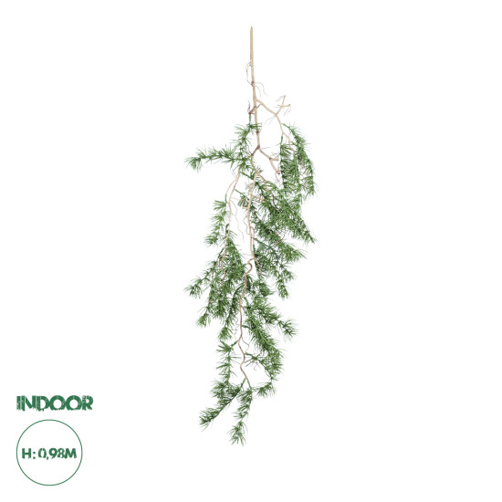 GloboStar® Artificial Garden ASPARAGUS HANGING PLANT 20621 Τεχνητό Διακοσμητικό Κρεμαστό Φυτό Σπαράγγι Υ98cm