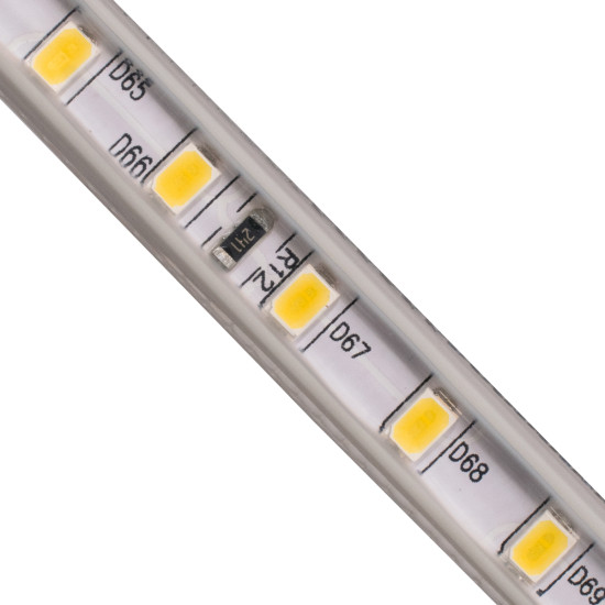 GloboStar® 70502 Slim Ταινία Μονής Σειράς Epistar LED SMD 2835 1m 12W/m 96LED/m 1608lm/m 120° DC 230V Αδιάβροχη IP68 Θερμό Λευκό 2700K Dimmable