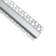 GloboStar® 70821-3M Χωνευτό Γωνιακό για Γυψοσανίδα - Trimless Προφίλ Αλουμινίου Ανοδιωμένο με Λευκό Οπάλ Κάλυμμα για 1 Σειρά Ταινίας LED Πατητό - Press On Πακέτο 5 Τεμάχια των 3 Μέτρων