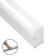 GloboStar® 70831-3M BABYLON Linear Γραμμικό Αρχιτεκτονικό Προφίλ Αλουμινίου Λευκό με Λευκό Οπάλ Κάλυμμα για 2 Σειρές Ταινίας LED Πατητό - Press On 3 Μέτρα