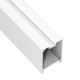 GloboStar® 70831-3M BABYLON Linear Γραμμικό Αρχιτεκτονικό Προφίλ Αλουμινίου Λευκό με Λευκό Οπάλ Κάλυμμα για 2 Σειρές Ταινίας LED Πατητό - Press On 3 Μέτρα