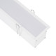 GloboStar® 70833-3M AVATAR Linear Γραμμικό Αρχιτεκτονικό Χωνευτό Προφίλ Αλουμινίου Λευκό με Λευκό Οπάλ Κάλυμμα για 4 Σειρές Ταινίας LED Πατητό - Press On 3 Μέτρα