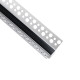 GloboStar® 70837-3M Χωνευτό Γωνιακό για Γυψοσανίδα - Trimless Προφίλ Αλουμινίου Ανοδιωμένο με Μαύρο Οπάλ Κάλυμμα για 1 Σειρά Ταινίας LED Πατητό - Press On Πακέτο 5 Τεμάχια των 3 Μέτρων