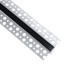 GloboStar® 70839-2M Χωνευτό Γωνιακό για Γυψοσανίδα - Trimless Προφίλ Αλουμινίου Ανοδιωμένο με Μαύρο Οπάλ Κάλυμμα για 1 Σειρά Ταινίας LED Πατητό - Press On Πακέτο 5 Τεμάχια των 2 Μέτρων