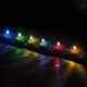 GloboStar® 71522-10 ΣΕΤ 10 Τεμαχίων Αυτόνομα Ηλιακά Φωτιστικά LED SMD 1W 90lm με Ενσωματωμένη Μπαταρία 600mAh - Φωτοβολταϊκό Πάνελ με Αισθητήρα Ημέρας-Νύχτας Αδιάβροχο IP65 Φανάρι Κήπου Στρογγυλό Πολύχρωμο RGB
