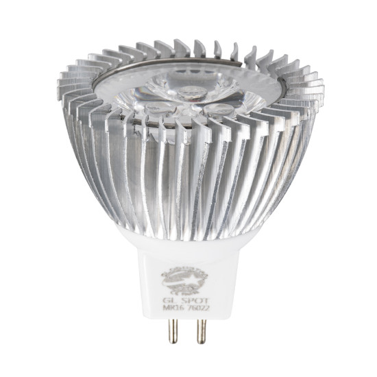 GloboStar® 76022 Σποτ LED GU5.3 MR16 3W 260lm 30° DC 12V IP20 Φ5 x Υ5.2cm Θερμό Λευκό 2700K - 2 Χρόνια Εγγύηση