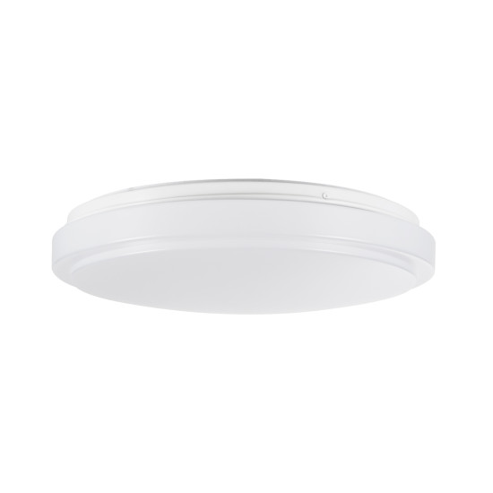 GloboStar® SENSORANO 60995 Πλαφονιέρα Οροφής LED 30W 3000lm 120° AC 220-240V με Ενσωματωμένο Σύστημα Ρυθμιζόμενου Microwave Αισθητήρα Κίνησης - Αδιάβροχη IP54 Φ38 x Υ5.3cm Φυσικό Λευκό 4500K - Λευκό - Bridgelux Chips - 3 Years Warranty