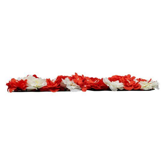 GloboStar® 78303 Συνθετικό Πάνελ Λουλουδιών - Κάθετος Κήπος Τριαντάφυλλο - Αζαλέα - Ορτανσία Μ60 x Υ40 x Π8cm