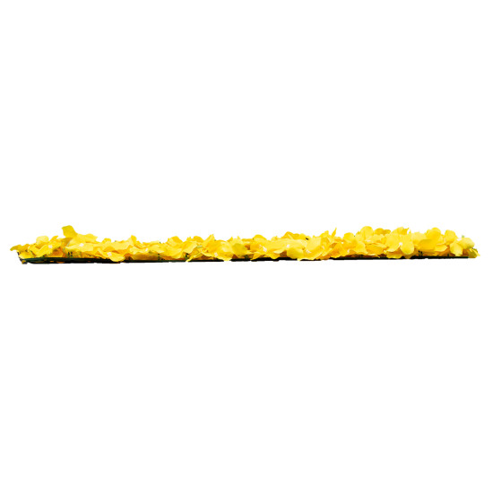GloboStar® 78317 Συνθετικό Πάνελ Λουλουδιών - Κάθετος Κήπος Ορτανσία Κίτρινο Μ60 x Υ40 x Π5cm