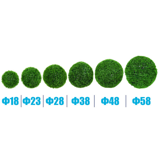 GloboStar® 78507 Artificial - Συνθετικό Τεχνητό Διακοσμητικό Φυτό Θάμνος Γρασίδι Πράσινο Φ18cm