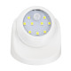 GloboStar® 79000 Λευκό Φωτιστικό Μπαταρίας σε Σχήμα Κάμερας LED SMD 3W 300lm με Αισθητήρα Ημέρας-Νύχτας και PIR Αισθητήρα Κίνησης Ψυχρό Λευκό 6000K