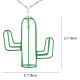 79801 Διακοσμητική Γιρλάντα Green Cactus 3 Μέτρα με Διακόπτη On/Off - 20 LED 2W με Μπαταρίες 2xAA & Διάφανο Καλώδιο IP20 Ψυχρό Λευκό 6000K Μ3m