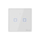 GloboStar® 80131  SONOFF T2EU2C-RF - 433MHz Wireless Smart Wall Touch Button Switch AC 100-240V Max 4A (2A/Way) 2 Way - RF Series