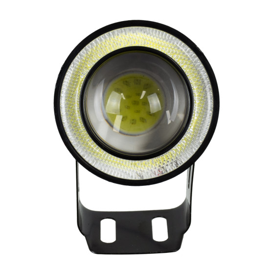 GloboStar® 81634 Σετ Προβολάκια Ομίχλης Angel Eyes LED CREE COB 40W 6400lm 45° DC 12V Αδιάβροχα IP65 Ψυχρό Λευκό 6000K