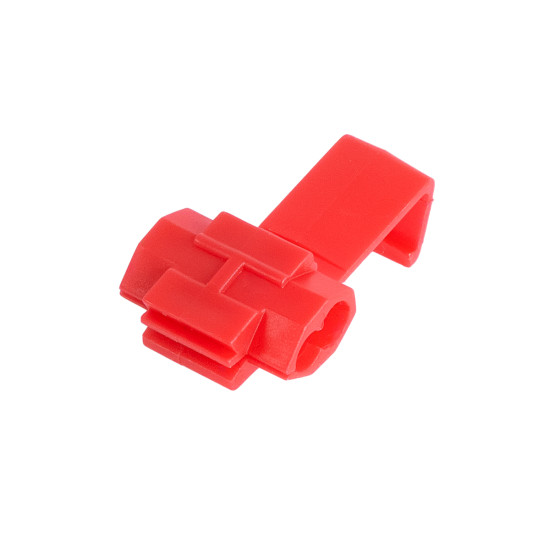 GloboStar® 81647 Cable Terminal - Κλέφτης Ρέυματος από Καλώδιο Max 10A - Κόκκινο - Μ2 x Π3 x Υ1.5cm - Πακέτο 20 Τεμαχίων