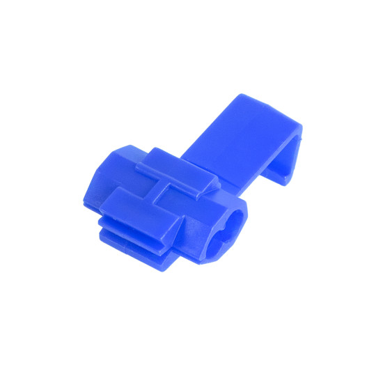 GloboStar® 81648 Cable Terminal - Κλέφτης Ρέυματος από Καλώδιο Max 15A - Μπλε - Μ2 x Π3 x Υ1.5cm - Πακέτο 20 Τεμαχίων