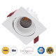 GloboStar® LEO-SQ 60291 Χωνευτό LED Spot Downlight TrimLess Μ8.5xΠ8.5cm 10W 1250lm 38° AC 220-240V IP20 Μ8.5 x Π8.5 x Υ6.6cm - Τετράγωνο - Κινούμενο - Λευκό & Anti-Glare HoneyComb - Θερμό Λευκό 2700K - Bridgelux COB - 5 Years Warranty