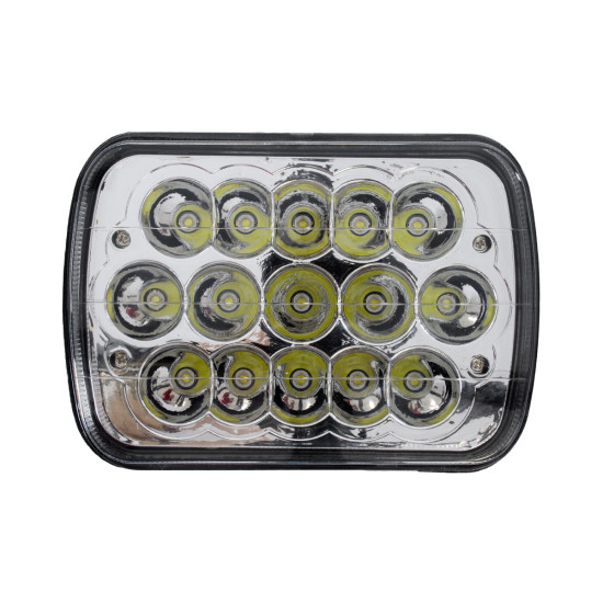 GloboStar® 85421 Φανάρι JEEP WRANGLER Βασικού Φωτισμού H4 H/L LED CREE CXB COB 45W 4500lm DC 9-80V Αδιάβροχο IP67 Ψυχρό Λευκό 6000K Μ17 x Π11 x Υ5.5cm