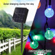 85701 Διακοσμητική Γιρλάντα 4.25 Μέτρων με Controller 8 Προγραμμάτων Φωτισμού - 30 LED 2W με Ενσωματωμένη Μπαταρία 600mAh - Φωτοβολταϊκό Πάνελ - Αισθητήρα Ημέρας-Νύχτας - Βάση Κήπου & Σκούρο Πράσινο Καλώδιο Αδιάβροχη IP65 Πολύχρωμη RGB Μ4.25m