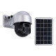 GloboStar® 86049 Αυτόνομη Ηλιακή Camera 1080P 2MP WiFi 150° Μπαταρία 3200mAh Φωτοβολταϊκό Πάνελ Διπλή Κατέυθυνση Ομιλίας Αδιάβροχη IP66 Ψυχρό Λευκό 6000K - Ασημί