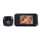 GloboStar® 86063 Επαναφορτιζόμενη Ψηφιακή Έξυπνη Camera Εξώπορτας 90° Μοιρών με Έγχρωμη Οθόνη 4.1" Inches - USB - Νυχτερινή Όραση με LED IR - Κουδούνι - Μαύρο