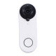 GloboStar® 86074 Επαναφορτιζόμενη Ψηφιακή Έξυπνη Camera Εξώπορτας 1080P WiFi 166° Μοιρών - 2500mAh - Νυχτερινή Όραση με LED IR - Ανιχνευτή Κίνησης - Κουδούνι - Διπλή Κατέυθυνση Ομιλίας - Λευκό