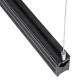 GloboStar® OFFICE 61024-P Γραμμικό Κρεμαστό Φωτιστικό Linear LED 18W 2200lm 120° AC 220-240V Μ120 x Π2 x Υ4cm Φυσικό Λευκό 4500K - Μαύρο - 3 Years Warranty