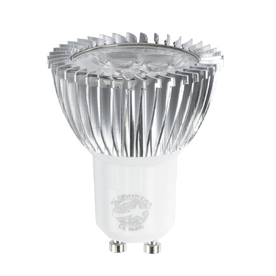 GloboStar® 76042 Σποτ LED GU10 MR16 3W 260lm 45° AC 220-240V IP20 Φ5 x Υ5.5cm Θερμό Λευκό 2700K Dimmable - 3 Χρόνια Εγγύηση