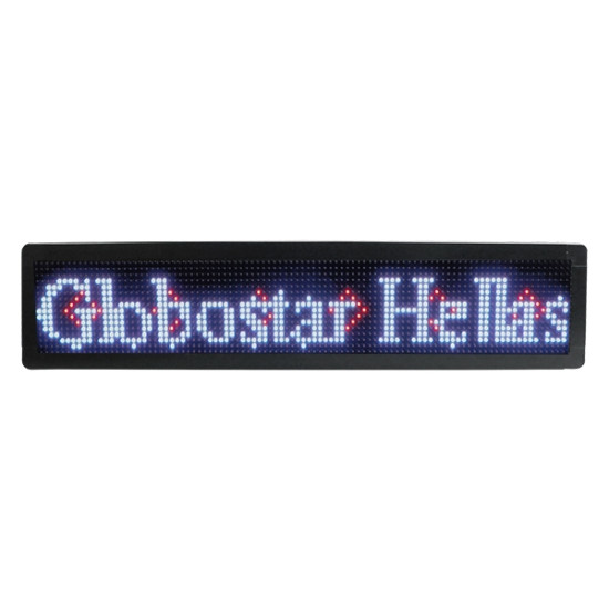 GloboStar® 90305 Κυλιόμενη Ψηφιακή Επιγραφή P10 LED SMD AC 220-240V με Wi-Fi - Αδιάβροχή IP65 - Διπλής Όψης - Μ104 x Π12 x Υ20cm RGBW