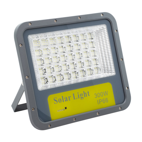 GloboStar® HECATE 90206 Αυτόνομος Ηλιακός Προβολέας LED SUPREME Series SMD 300W 30000lm με Ενσωματωμένη Μπαταρία 30000mAh - Φωτοβολταϊκό Πάνελ με Αισθητήρα Ημέρας-Νύχτας και Ασύρματο Χειριστήριο RF 2.4Ghz Αδιάβροχος IP66 Ψυχρό Λευκό 6000K - 3 Χρόνια Εγγύη