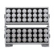 GloboStar® FLOOD-ZENA 90220 Προβολέας Wall Washer για Φωτισμό Κτιρίων LED 120W 10800lm 3° DC 24V Αδιάβροχο IP65 L38 x W30.5 x H24cm Θερμό Λευκό 2700K - Ασημί - 3 Years Warranty