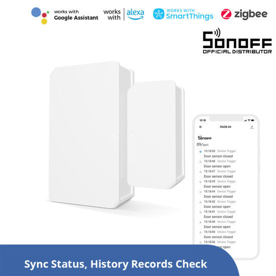 GloboStar® 80050 SONOFF SNZB-04-R3 – Zigbee Wireless Door/Window Security Sensor