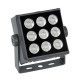 GloboStar® FLOOD-TINY 90367 Προβολέας Wall Washer για Φωτισμό Κτιρίων LED 27W 2295lm 3° DC 24V Αδιάβροχο IP65 L13.8 x W16.4 x H7cm Αρχιτεκτονικό Πορτοκαλί 2200K - Γκρι Ανθρακί - 3 Years Warranty