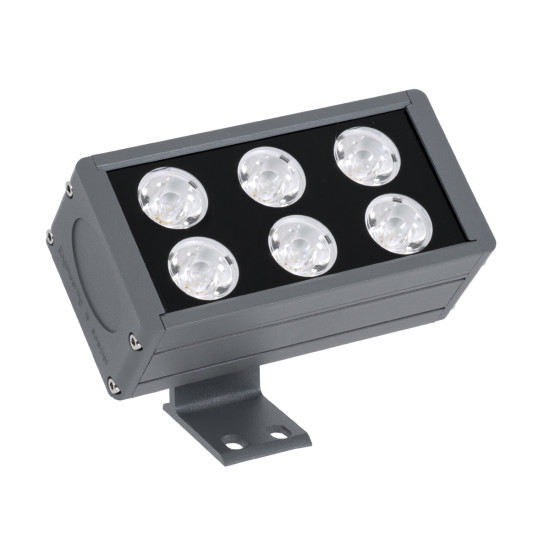 GloboStar® FLOOD-DANY 90374 Προβολέας Wall Washer για Φωτισμό Κτιρίων LED 24W 2040lm 5° DC 24V Αδιάβροχο IP65 L16 x W9.5 x H7.5cm Αρχιτεκτονικό Πορτοκαλί 2200K - Γκρι Ανθρακί - 3 Years Warranty