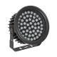 GloboStar® FLOOD-NEVA 90398 Προβολέας Wall Washer για Φωτισμό Κτιρίων LED 54W 4860lm 30° DC 24V Αδιάβροχο IP65 Μ24.5 x Π24.5 x Υ14.7cm Θερμό Λευκό 3000K - Γκρι Ανθρακί - 3 Χρόνια Εγγύηση