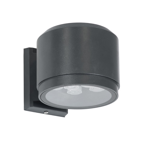 GloboStar® WALLLIGHT-GONA 90484 Φωτιστικό Τοίχου - Απλίκα LED 24W 2280lm 5° DC 24V Αδιάβροχο IP67 Μ13 x Π16.5 x Υ5cm Φυσικό Λευκό 4500K - Γκρι Ανθρακί - 3 Years Warranty