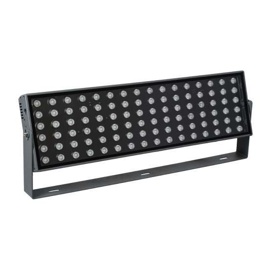 GloboStar® FLOOD-ZANA 90561 Προβολέας Wall Washer για Φωτισμό Κτιρίων LED 200W 17000lm 30° DC 24V Αδιάβροχο IP65 Μ70 x Π29 x Υ10cm RGBW DMX512 - Γκρι Ανθρακί - 3 Years Warranty