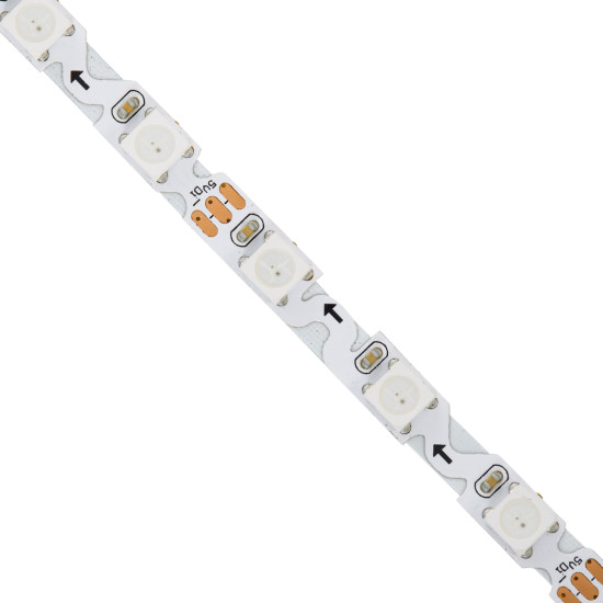 GloboStar® 90606 Digital Pixel Addressable Strip Ultra Slim - Nano Ψηφιακή Ταινία LED SMD 5050 14.4W/m 60LED/m 60PIXEL/m SPI/TTL Protocol IC WS2812/SK6812 1152lm/m 120° DC 5V IP20 RGB - Λευκό Σώμα - Μ5000 x Π6 x Υ2mm - Συσκευασία 5 Μέτρων - 5 Χρόνια Εγγύη