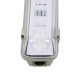 GloboStar® 90614 150cm Tri-Proof Πλαστικό PC Σκαφάκι με Μεταλλικά Clips για 1 x Λάμπες T8 Τύπου Φθορίου LED Τροφοδοσίας Ενός Άκρου Αδιάβροχο IP65
