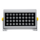 GloboStar® FLOOD-HENA 90639 Προβολέας Wall Washer για Φωτισμό Κτιρίων LED 36W 3240lm 30° AC 220-240V Αδιάβροχο IP65 Μ30 x Π6 x Υ17cm Θερμό Λευκό 3000K - Ασημί - 3 Years Warranty