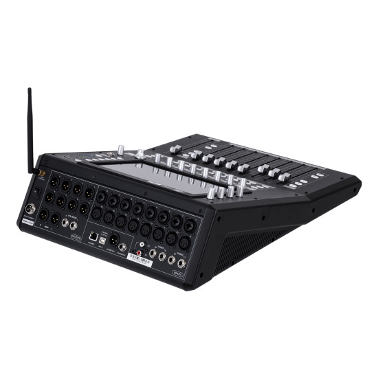 GloboStar® FDB F260 98023 Multifunctional Digital Mixer Audio Console 24Ch - Επαγγελματική Ψηφιακή Κονσόλα Ήχου 16Ch Audio In / 8Ch Audio Out / 8Ch BUS Out - Οθόνη Αφής 10" HD - Wifi Smart System - UDP - AC 220V/50-60Hz - IP20 - Μαύρο - Μ38 x Π49 x Υ14cm