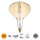 GloboStar® 99027 Λάμπα LED Zig Long Filament E27 R280 BUTTERNUT Γλόμπος 6W 420lm 360° AC 220-240V IP20 Φ28 x Υ41cm Ultra Θερμό Λευκό 2200K με Μελί Γυαλί - Dimmable - 3 Years Warranty