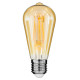 GloboStar® 99047 Λάμπα LED Long Filament E27 ST64 Αχλάδι 10W 900lm 360° AC 220-240V IP20 Φ6.4 x Υ14cm  Ultra Θερμό Λευκό 2200K με Μελί Γυαλί Dimmable - 3 Χρόνια Εγγύηση