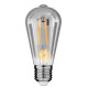 GloboStar® 99077 Λάμπα E27 ST64 Αχλάδι LED LONG FILAMENT 10W 1000 lm 320° AC 85-265V Edison Retro με Φιμέ Γυαλί Θερμό Λευκό 2700 K Dimmable