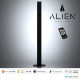 GloboStar® ALIEN-DIVA-BLACK-50-12 ALIEN Design DIVA Μοντέρνο Minimal Nordic Μεταλλικό Φωτιστικό Επιτραπέζιο - Πορτατίφ - Λαμπατέρ Μαύρο LED 10W 1500lm με Ασύρματο Χειριστήριο RF & Dimmer IP20 Πολύχρωμο RGBW + WW Smart Home Wi-Fi Μ3 x Π1.6 x Υ50cm