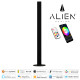 GloboStar® ALIEN-DIVA-BLACK-50-12 ALIEN Design DIVA Μοντέρνο Minimal Nordic Μεταλλικό Φωτιστικό Επιτραπέζιο - Πορτατίφ - Λαμπατέρ Μαύρο LED 10W 1500lm με Ασύρματο Χειριστήριο RF & Dimmer IP20 Πολύχρωμο RGBW + WW Smart Home Wi-Fi Μ3 x Π1.6 x Υ50cm