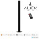 GloboStar® ALIEN-DIVA-BLACK-50-6 ALIEN Design DIVA Μοντέρνο Minimal Nordic Μεταλλικό Φωτιστικό Επιτραπέζιο - Πορτατίφ - Λαμπατέρ Μαύρο LED 8W 800lm με Ασύρματο Χειριστήριο RF & Dimmer IP20 Μπλε Μ3 x Π1.6 x Υ50cm