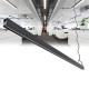 GloboStar® OFFICE 61024-P Γραμμικό Κρεμαστό Φωτιστικό Linear LED 18W 2200lm 120° AC 220-240V Μ120 x Π2 x Υ4cm Φυσικό Λευκό 4500K - Μαύρο - 3 Years Warranty